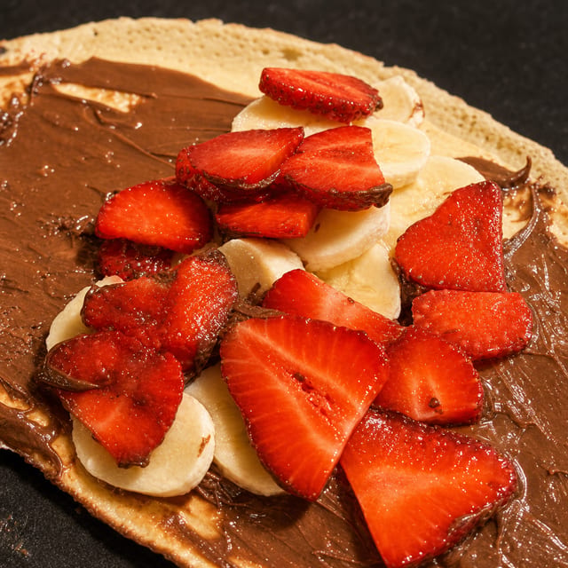 Nutella Strawberry Banana Crepe.