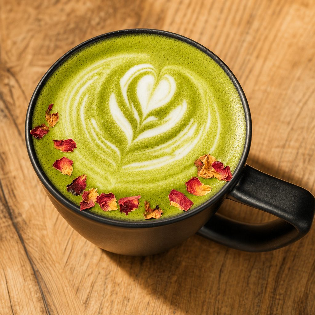 Honey lavender Matcha Latte 10oz.