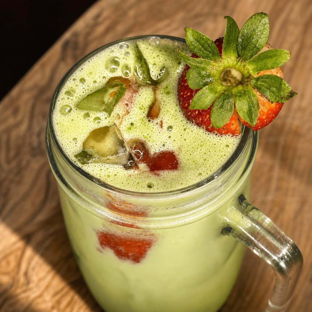 Strawberry Shaken Matcha Latte 16oz.