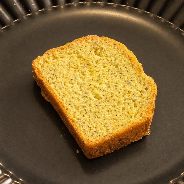 Lemon poppyseed pound cake.