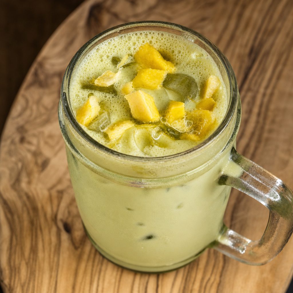 Mango Shaken Matcha Latte.