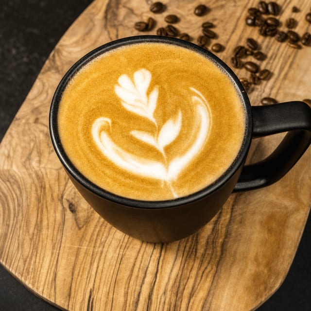Housemade Caramel Latte.