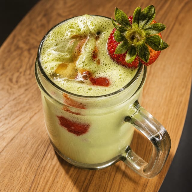 Strawberry Shaken Matcha Latte.